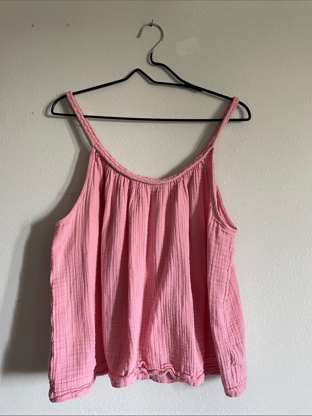 Old Navy Pink Gauze Cotton Tank Top